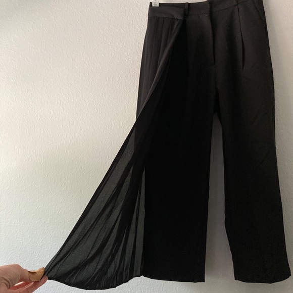 NWT Vega Vesture Black Zip Off Half Skirt Dress Pants M - Picture 2 of 12